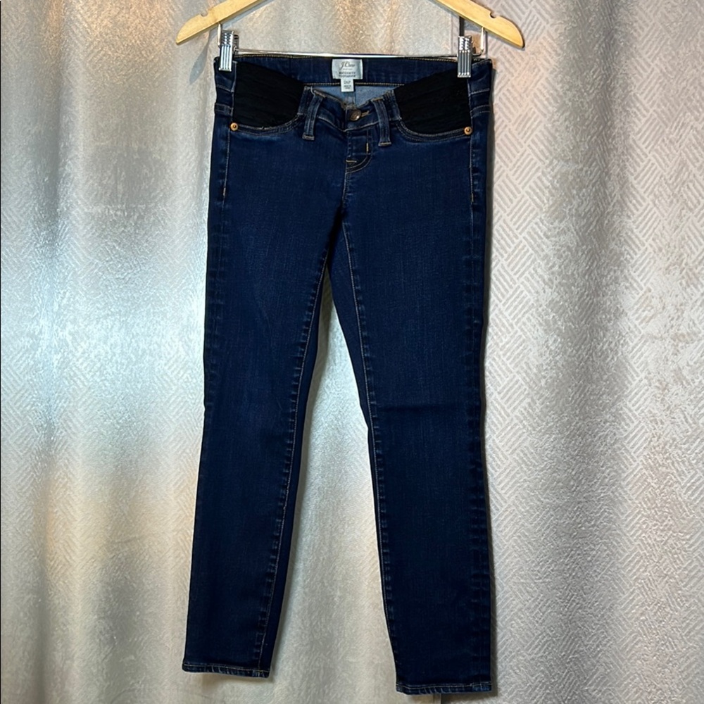J Crew Maternity Toothpick Size 26 Dark Wash Stretch Skinny Jeans Ankle. (ord48) - Picture 4 of 13